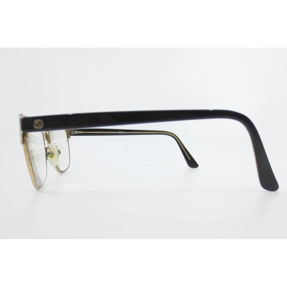 Gucci GG 1272 28G Black Gold Cat Eye Eyeglasses Frames Italy 52-16-140